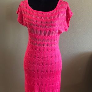 bebe “Luella” wave Stitch Dress